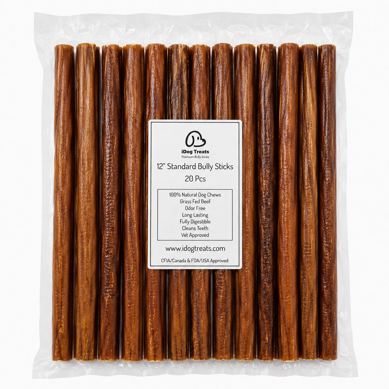 12" Standard Bully Sticks / 20 Pcs